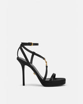 Medusa '95 Embellished Satin Sandals 115 mm
