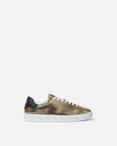 Greca Lizard-Effect Sneakers