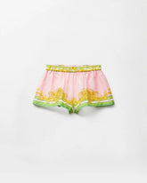 Printed Cotton & Silk Voile Cover-Up Shorts
