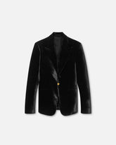 Velvet Single-Breasted Blazer