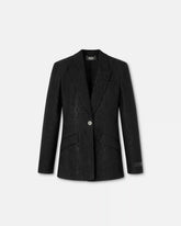 Python-Jacquard Wool-Blend Blazer