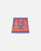 Kids Printed Twill Pleated Skirt