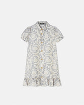 Kids Printed Silk Twill Shirt Dress