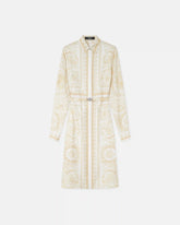 Printed Silk Twill Midi Shirt Dress