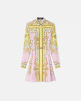 Printed Silk Twill Mini Shirt Dress