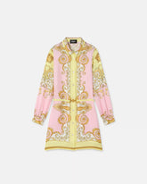 Kids Printed Silk Twill Shirt Dress