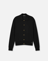 Silk-Cotton Knit Polo Cardigan