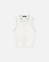 Embellished Cashmere-Blend Knit Vest