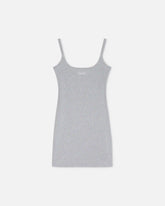Embroidered Ribbed Cotton Mini Dress