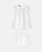 Baby Devoré Cotton-Poplin Dress Set