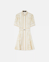 Printed Silk Twill Mini Shirt Dress