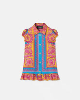Kids Printed Silk Twill Dress