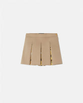 Kids Printed Cotton-Gabardine Pleated Skirt
