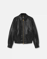 Python-Effect Leather Blouson