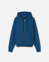 Embroidered Cotton-Jersey Zip Hoodie