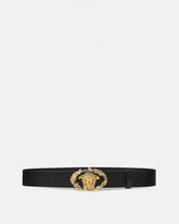 Buckle Crest Leather Belt 4 cm