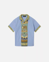 Kids Printed Striped Cotton-Poplin Shirt