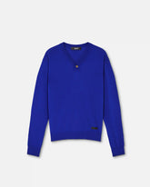 Silk-Cotton Knit V-Neck Sweater