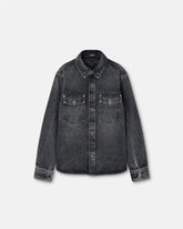 Printed-Foulard Denim Overshirt