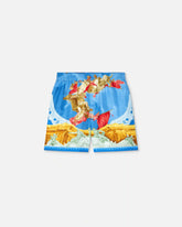 Printed Silk Twill Regular Shorts
