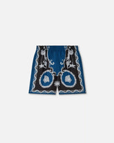 Printed Silk Twill Slim Shorts