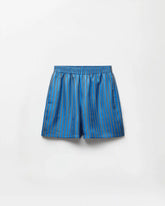 Printed Silk Twill Shorts