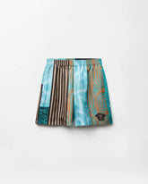 Printed Silk Twill Shorts