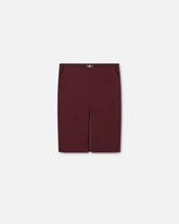 Stretch Gabardine Pencil Midi Skirt