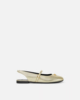 Kids Metallic Slingback Ballerinas