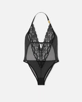 Embroidered Lace-Trim Bodysuit