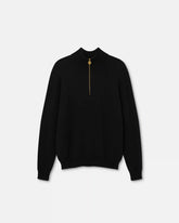 Wool-Blend Half-Zip Knit Sweater