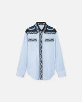 Printed Striped Cotton-Poplin Shirt