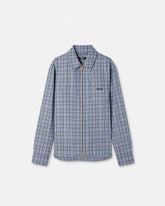 Checked Wool Flannel Zip Overshirt