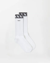 Embroidered Cotton Ribbed Socks