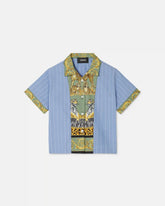 Kids Printed Striped Cotton-Poplin Shirt