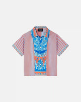 Kids Printed Striped Cotton-Poplin Shirt