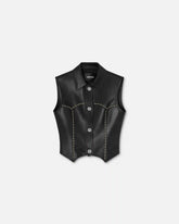 Embellished Leather Vest
