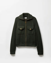 Wool Knit Zip Sweater