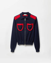 Cotton Knit Zip Cardigan
