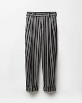 Pinstripe Wool Oversized Pants