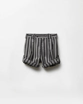 Pinstripe Wool Formal Shorts