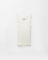 Embroidered Ribbed Wool Tank Top