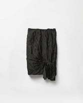 Draped Envers-Satin Midi Skirt
