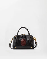 Roomy Small Leather Boston Bag