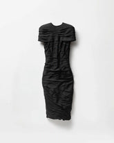Draped Envers-Satin Midi Dress