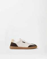 Greca Court Nappa & Suede Sneakers