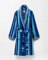 Striped Cotton-Terry Jacquard Bathrobe