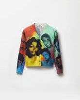 Printed Silk Knit Cardigan