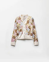 Printed Silk Knit Cardigan