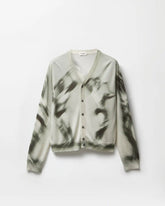 Printed Silk Knit Cardigan